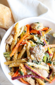 Organic Gluten Free Penne Pasta Lemon Chicken, Chard, Carrots