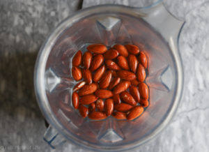 Organic Almonds in Blender