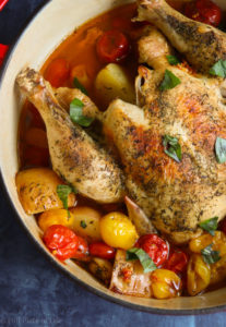 Organic Baked Lemon Chicken Thyme in a pot