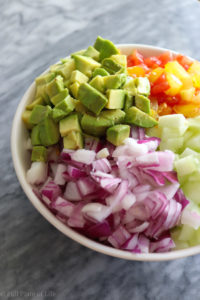 Organic Salad Shirazi with avocado