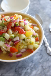 Organic Salad Shirazi with avocado