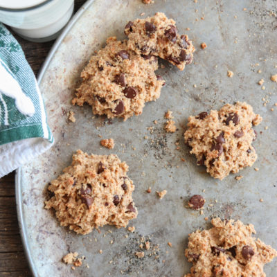 Organic Gluten Free Chocolate Chip Cookies using Almond Pulp