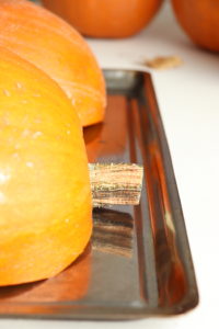 Raw Organic Pumpkin Face Down